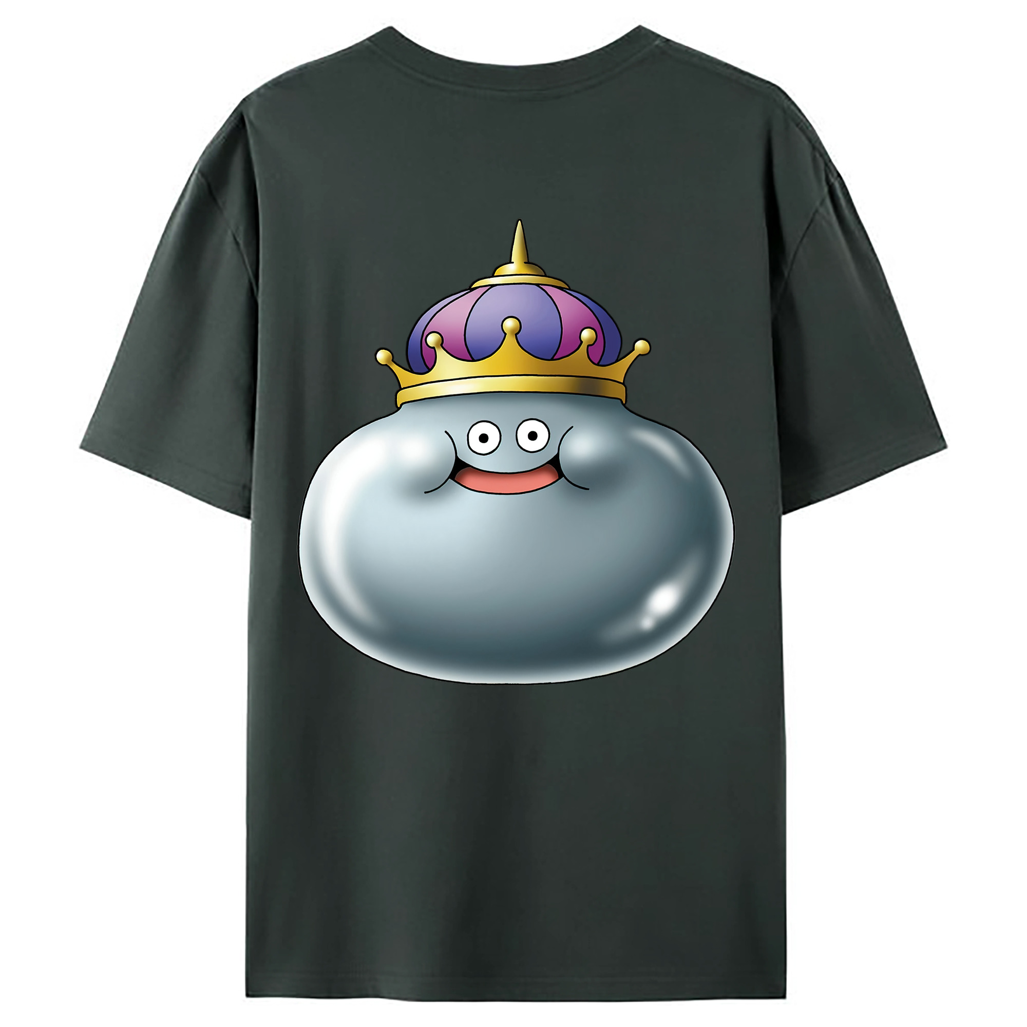 （画像用） ドラゴンクエスト Doragon Kuesuto Dragon Quest 綿100％ メンズ半袖Tシャツ（バックプリント） 通気性